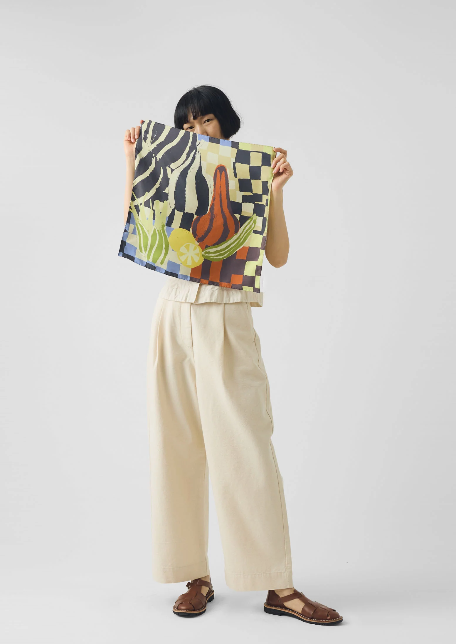 Abstract Still Life Silk Bandana | Multi - Image 2