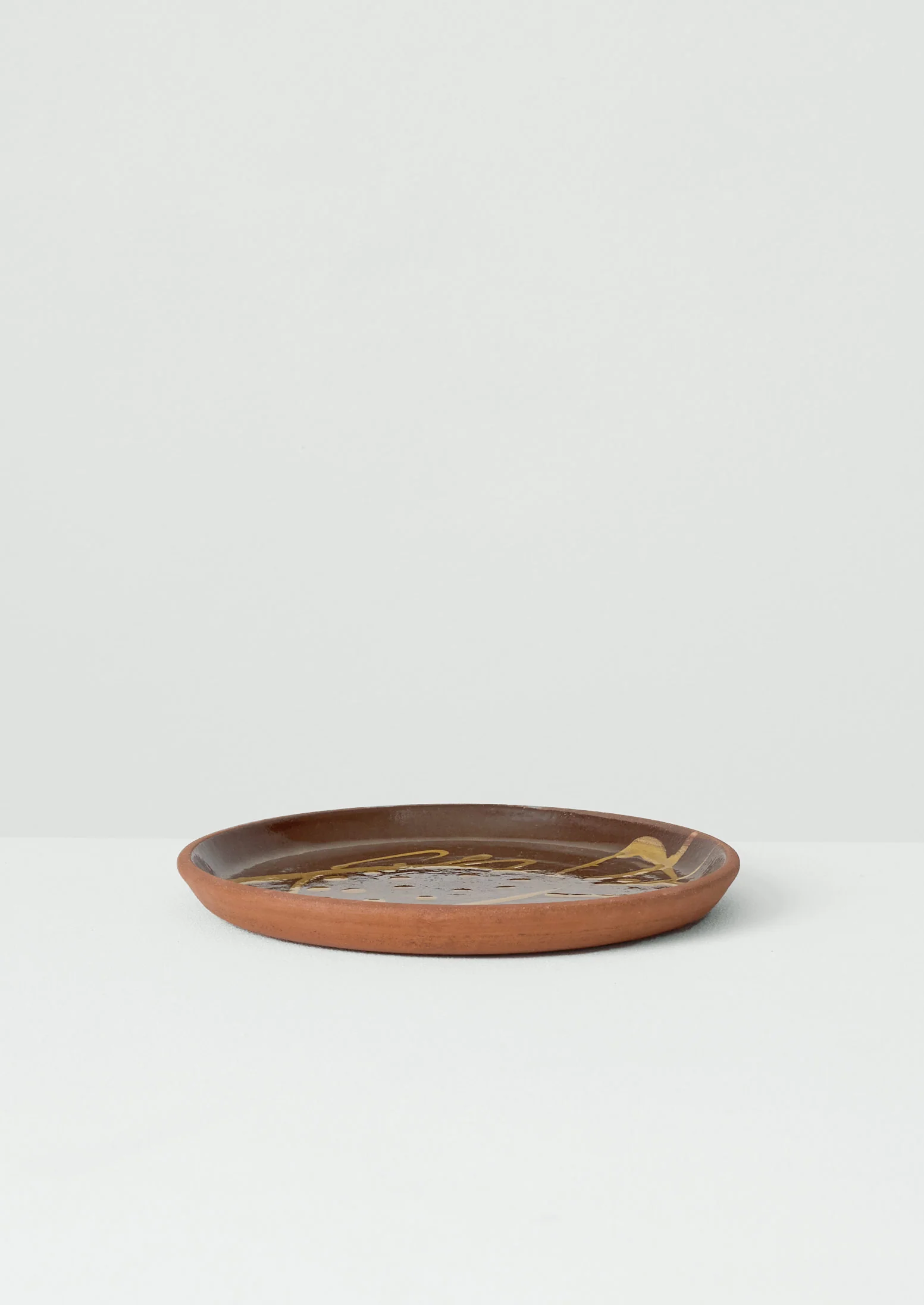Ben Hall Slip Trailed Fish Plate | Terracotta/Ochre - Image 2