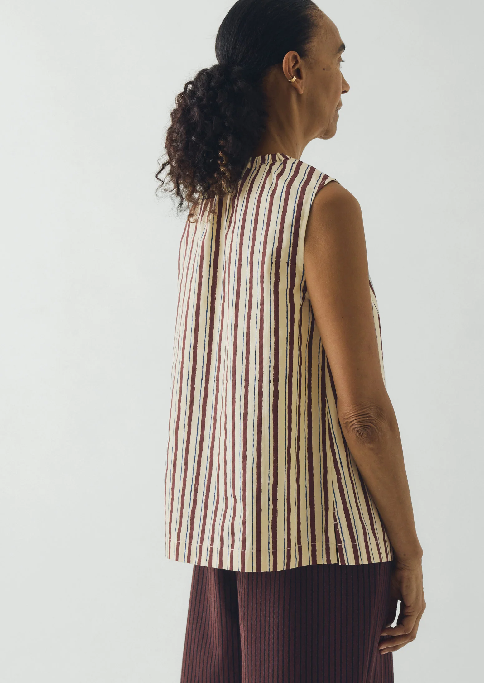 Block Print Sorbet Stripe Top | Pastel Lemon - Image 4