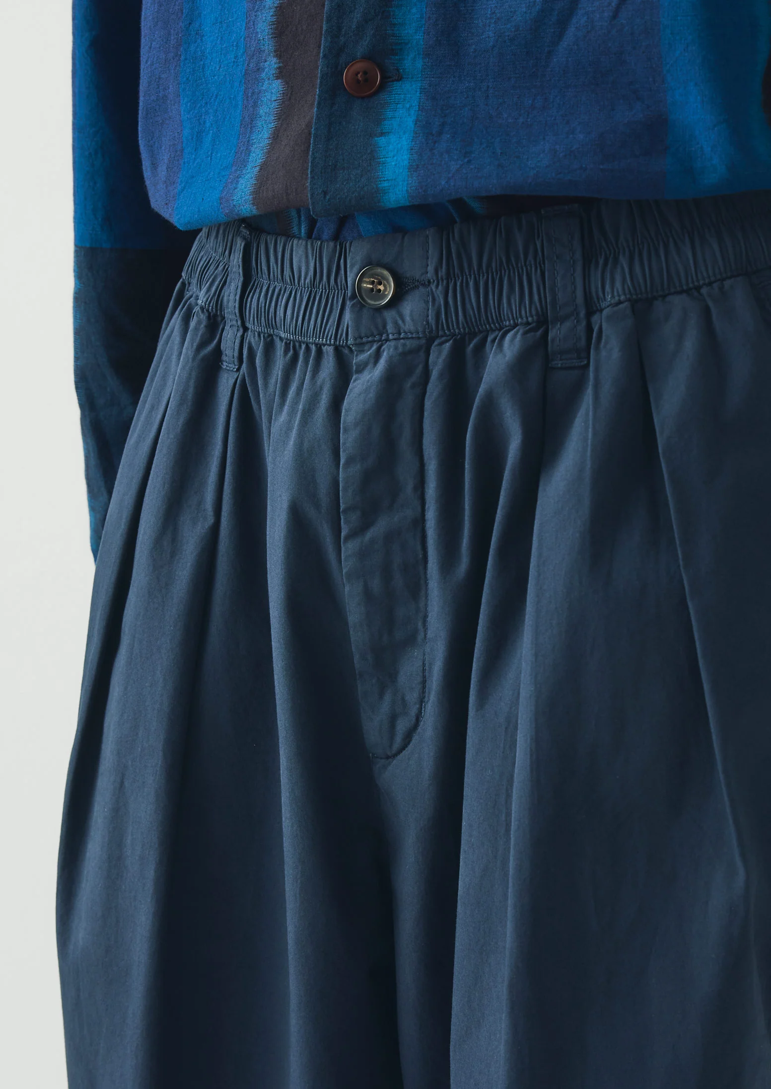 Casper Cotton Poplin Trousers | Navy - Image 4