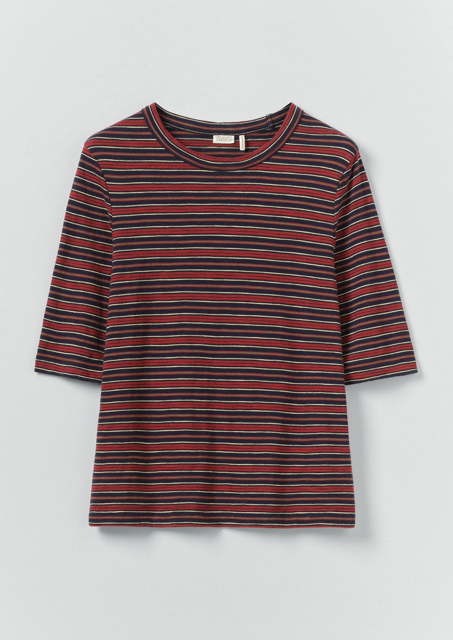Cleo Stripe Cotton Tee | Provencal Blue/Multi