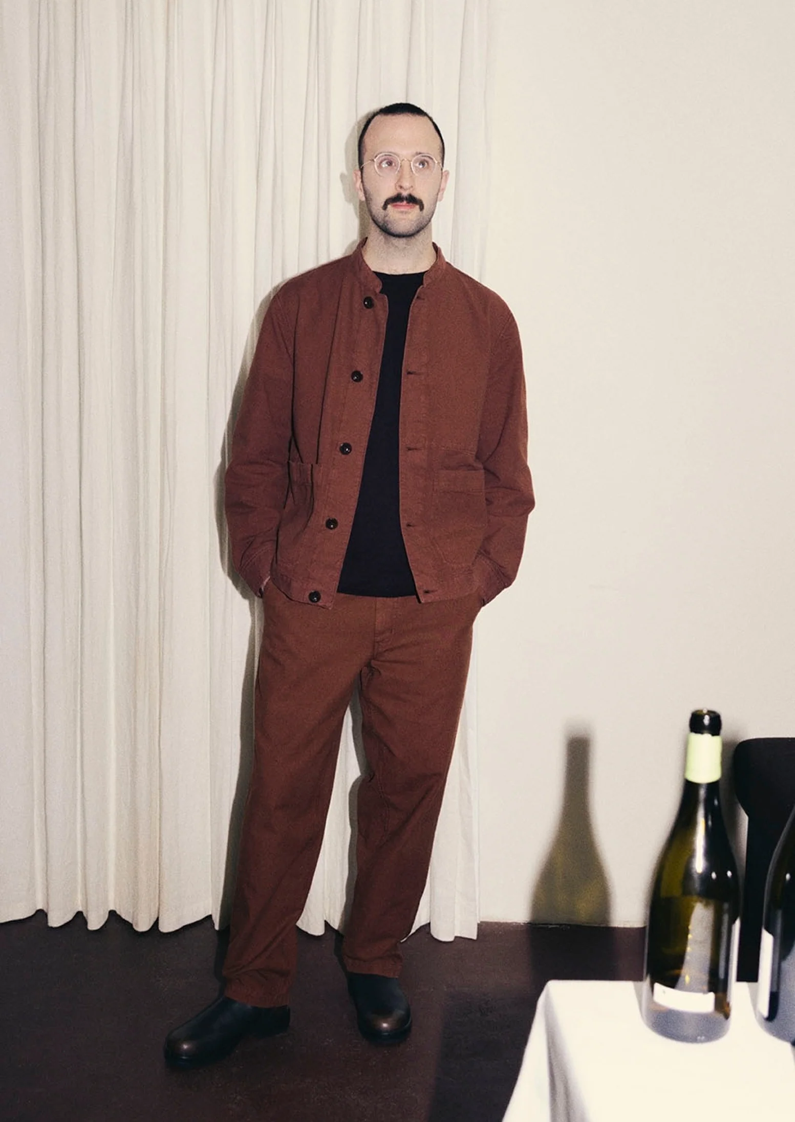 Elliot Garment Dyed Cotton Canvas Trousers | Cinnamon - Image 2