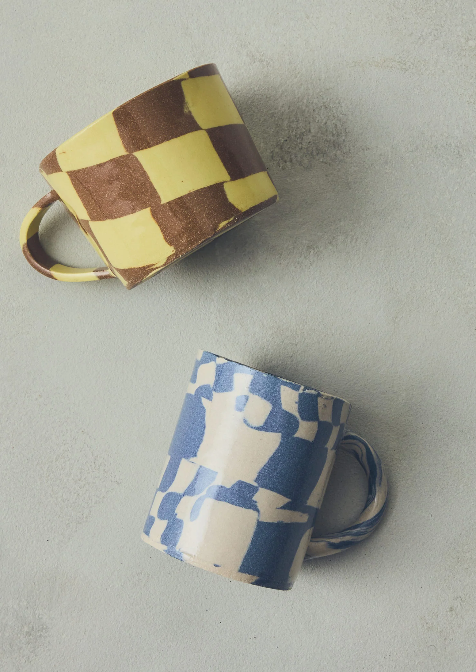 Fern Taylor Nerikomi Wide Mug | Chestnut/Pale Yellow - Image 2