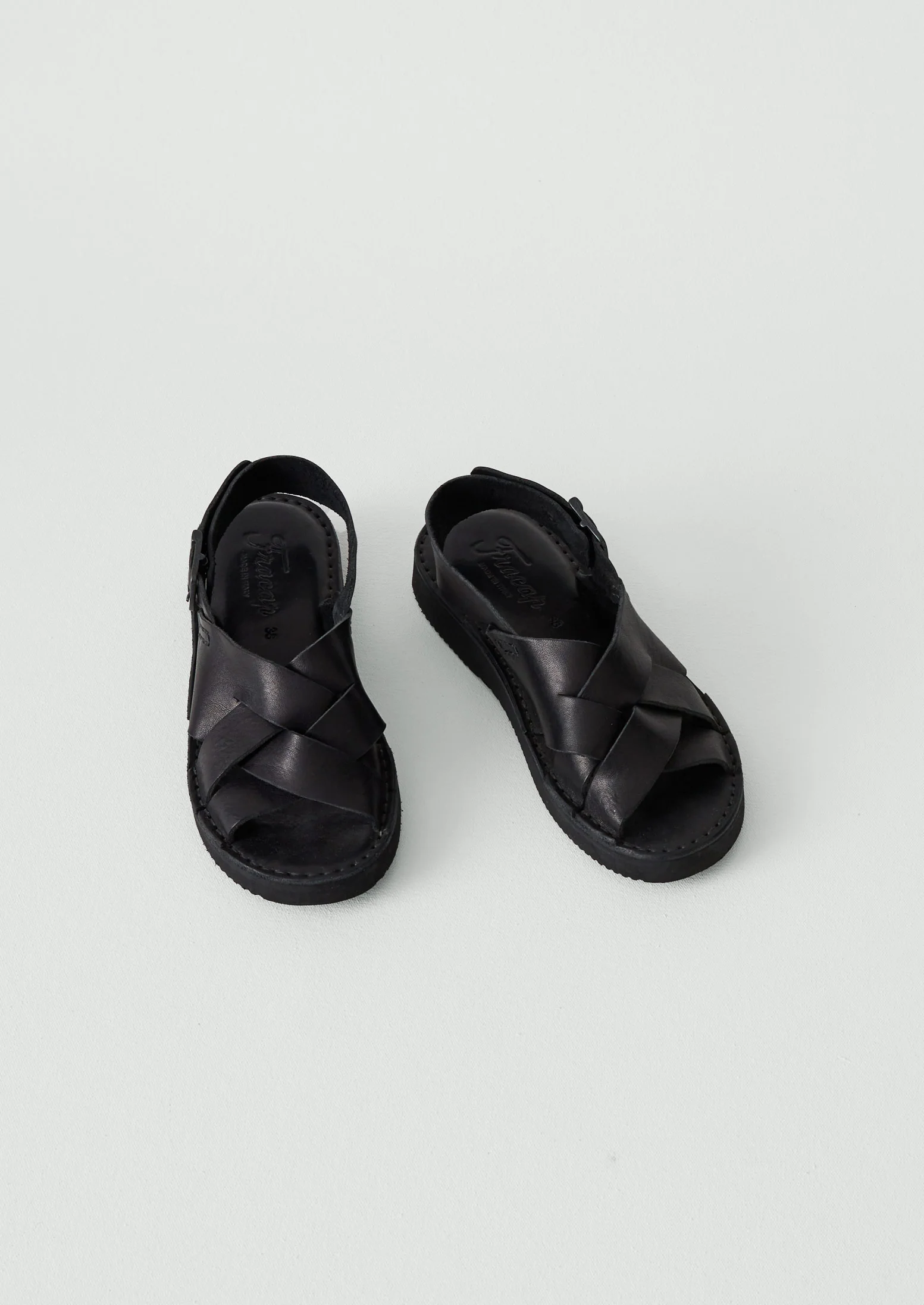Fracap Yves Leather Sandals | Black