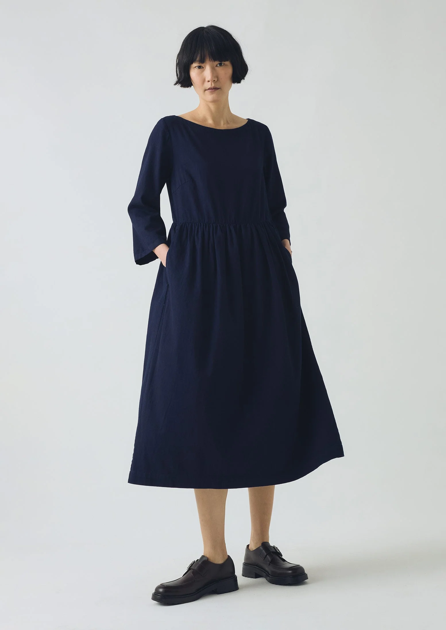 Freya Indigo Twill Dress | Indigo - Image 2