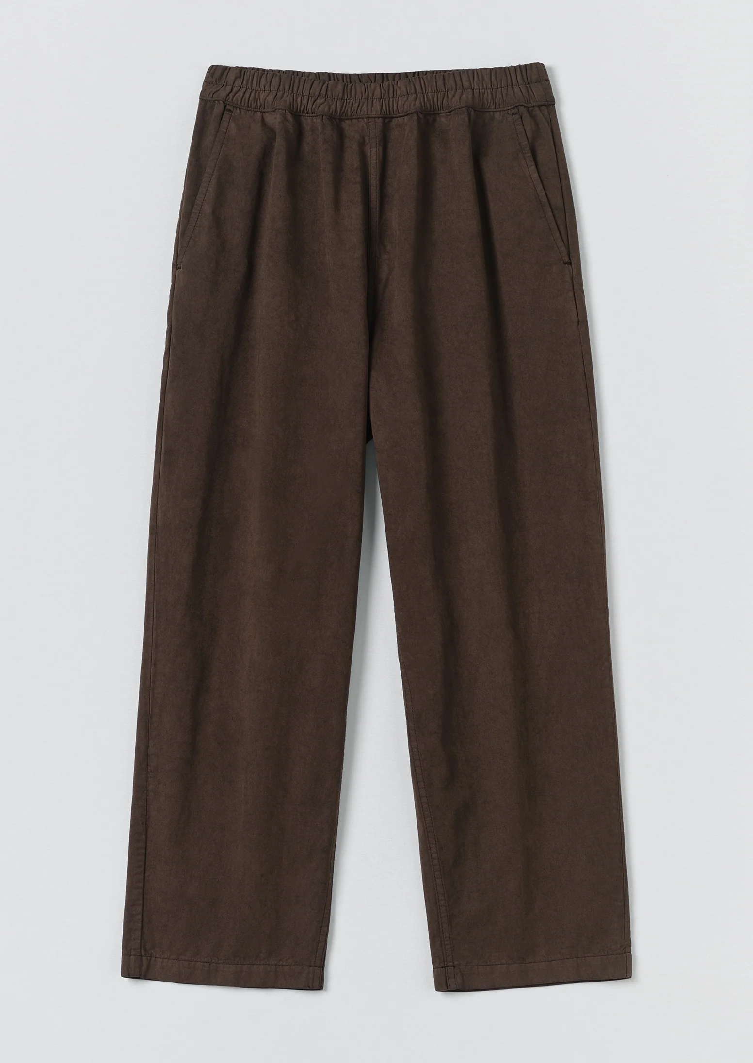 Gabriel Garment Dyed Cotton Twill Trousers | Dark Cocoa