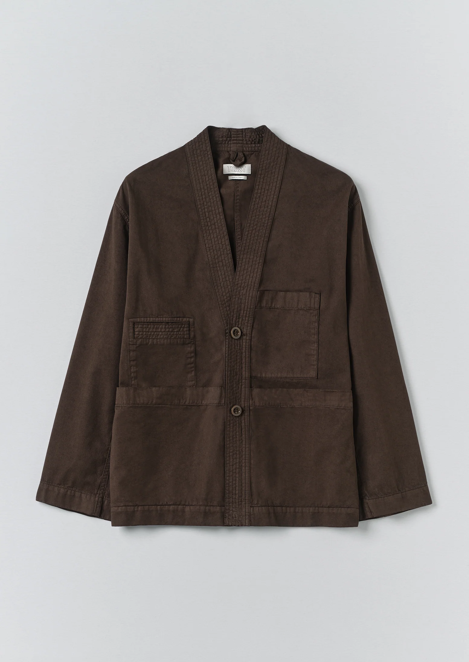 Garment Dyed Cotton Twill Jacket | Dark Cocoa