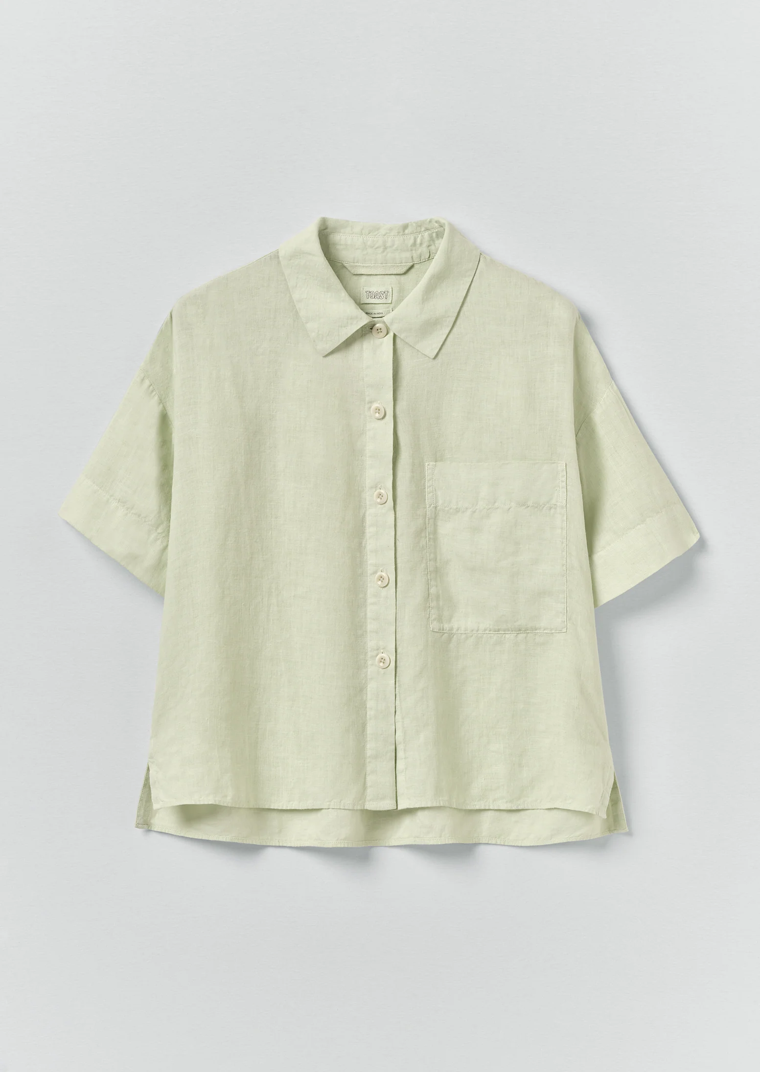 Garment Dyed Lightweight Linen Shirt | Mint Tea