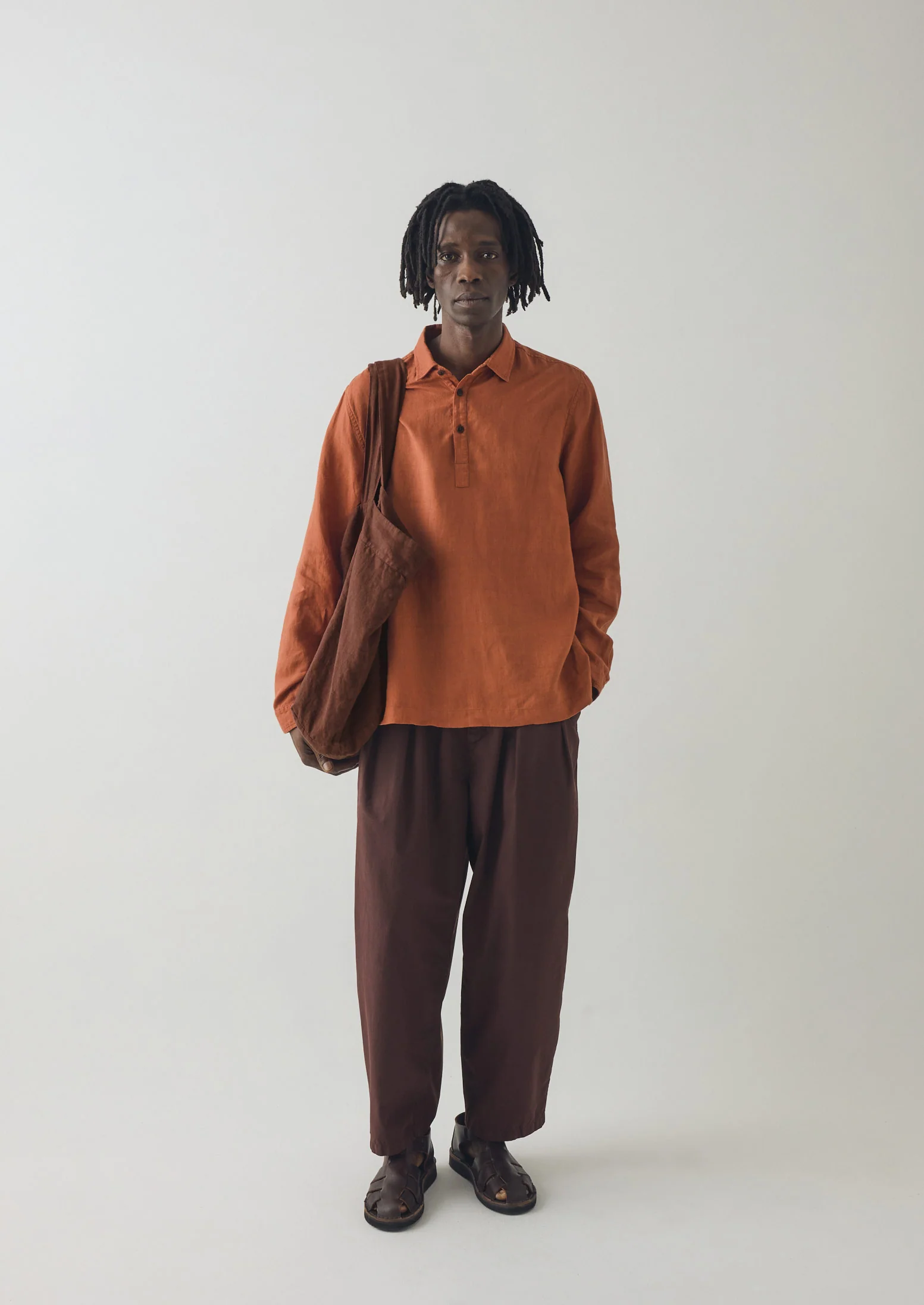 Garment Dyed Linen Bag | Fig - Image 5