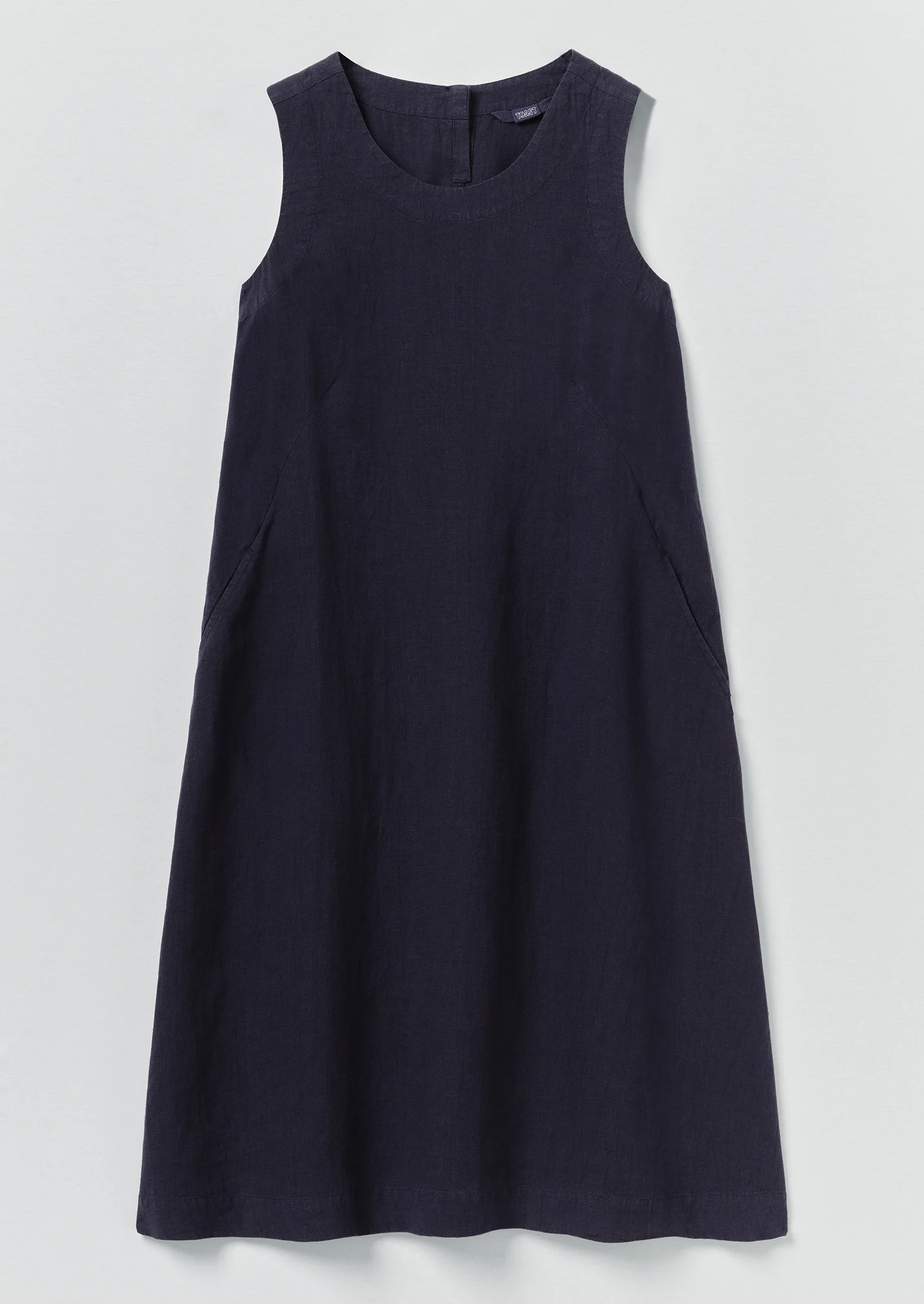 Garment Dyed Linen Shift Dress | Blueberry