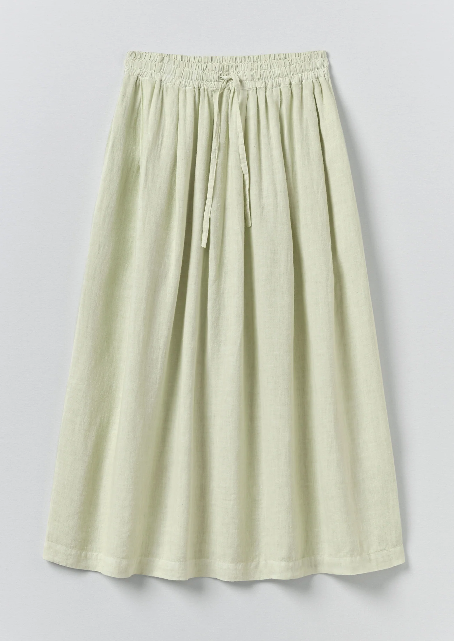 Garment Dyed Linen Skirt | Mint Tea