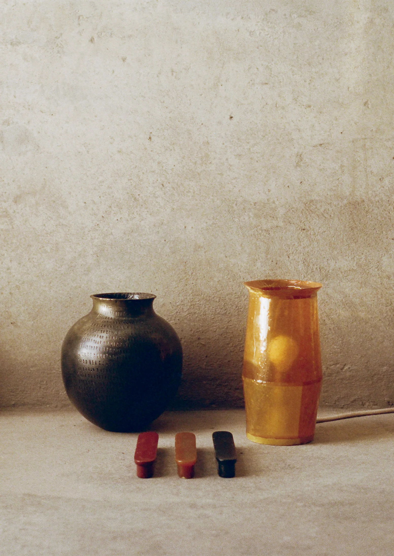 Jacob Marks Patchwork Pine Resin Lamp | Amber - Image 3