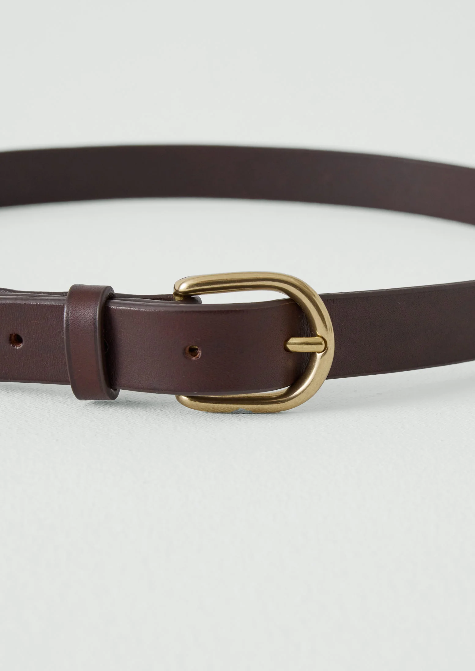 Laperruque Slim Leather Buckle Belt | Dark Brown - Image 2