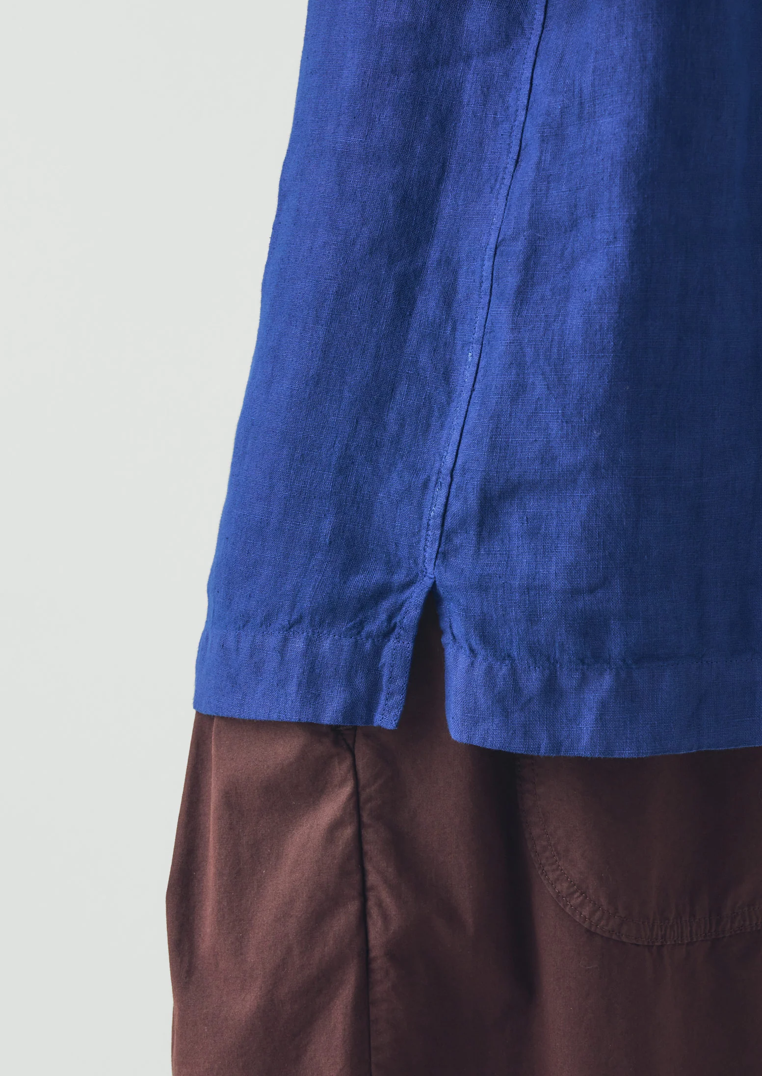 Linen Short Sleeve Shirt | Carmine Blue - Image 5