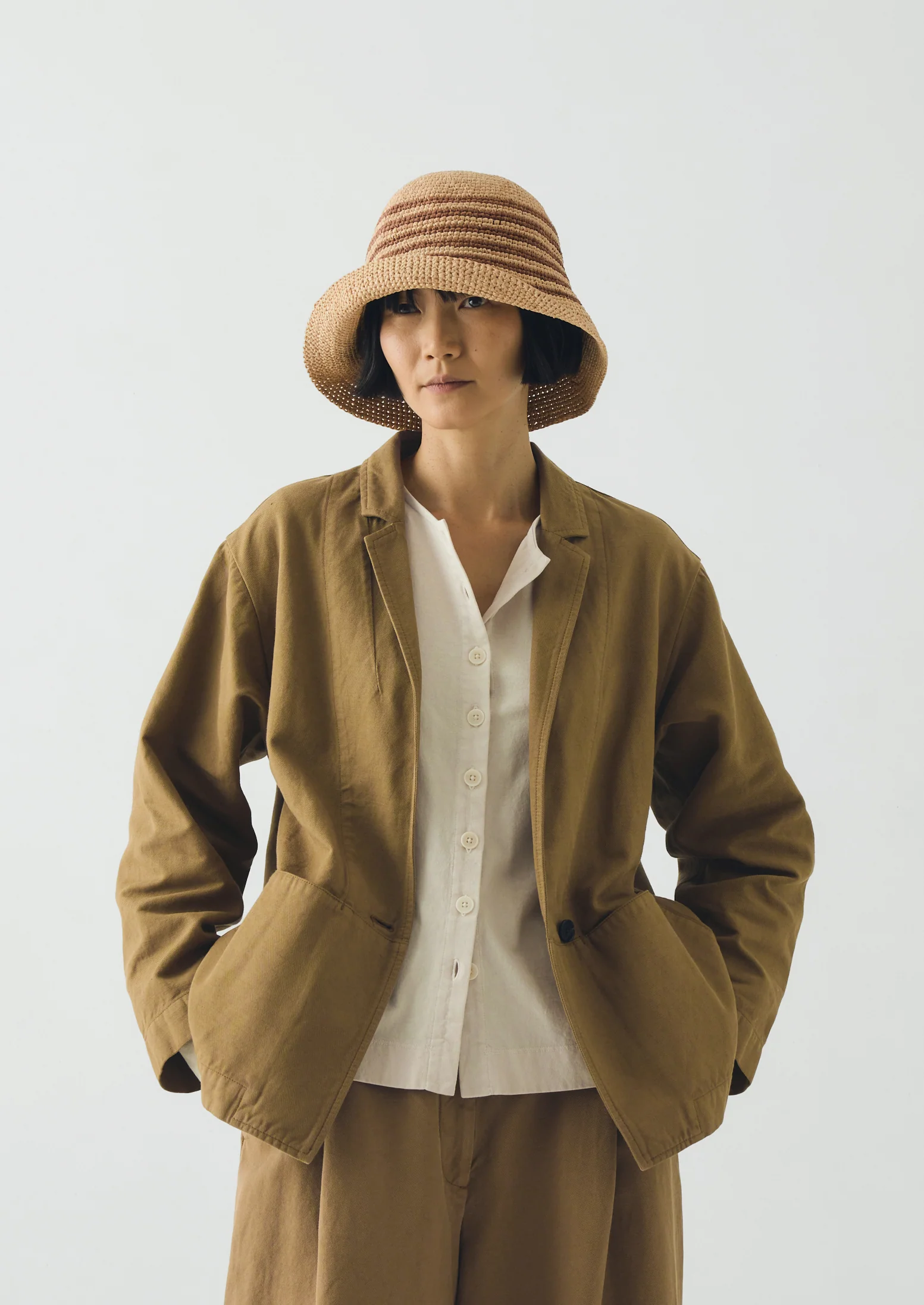 Maison N.H Paris Raffia Stella Hat | Natural/Brown - Image 2