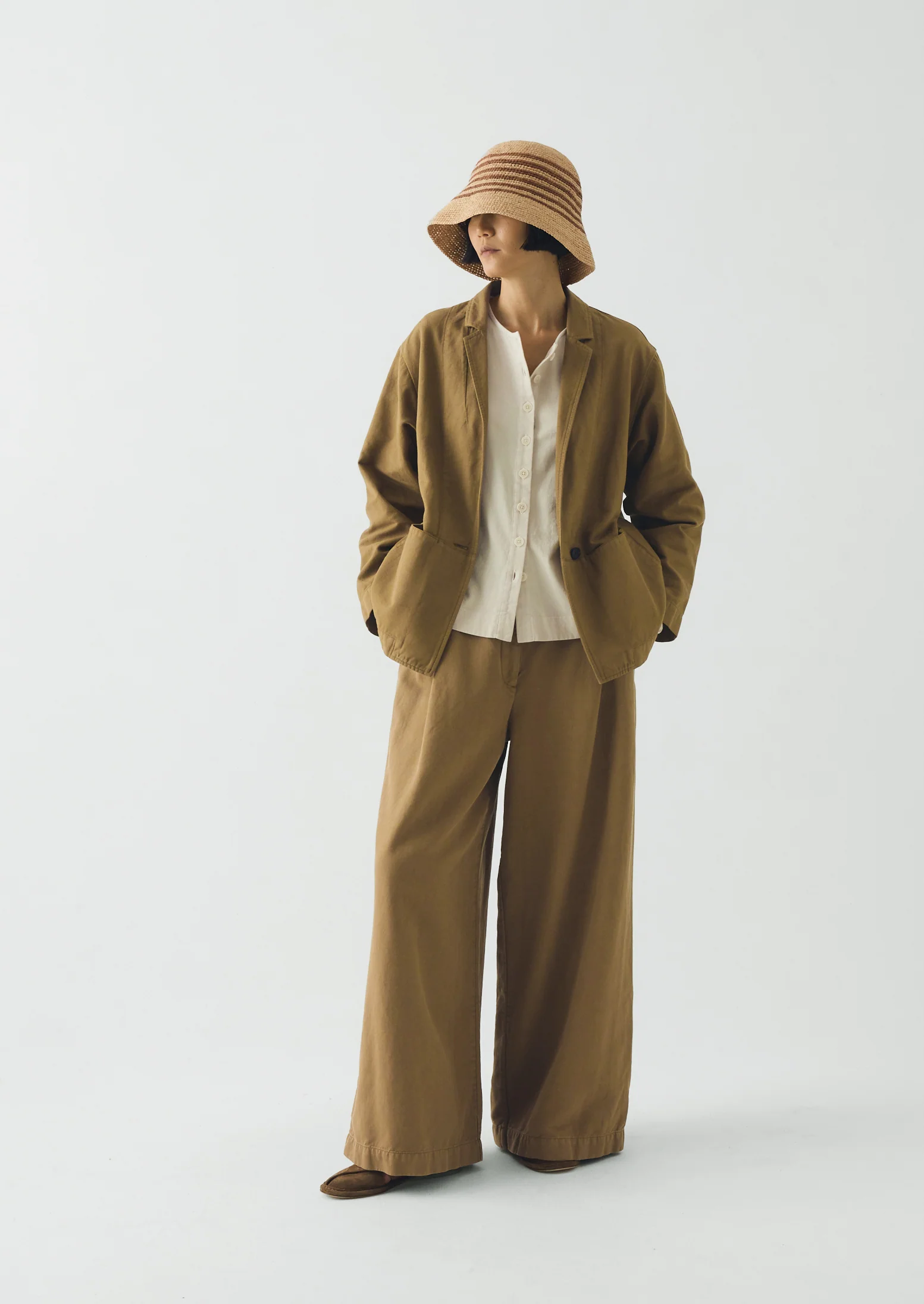 Maison N.H Paris Raffia Stella Hat | Natural/Brown - Image 4