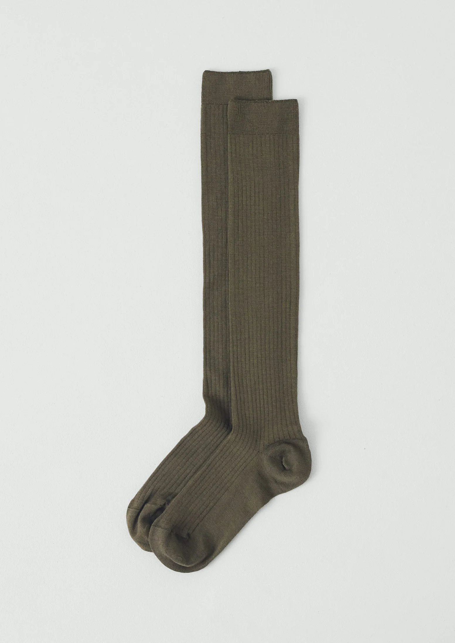 Maria La Rosa Knee High Wool Socks | Olive