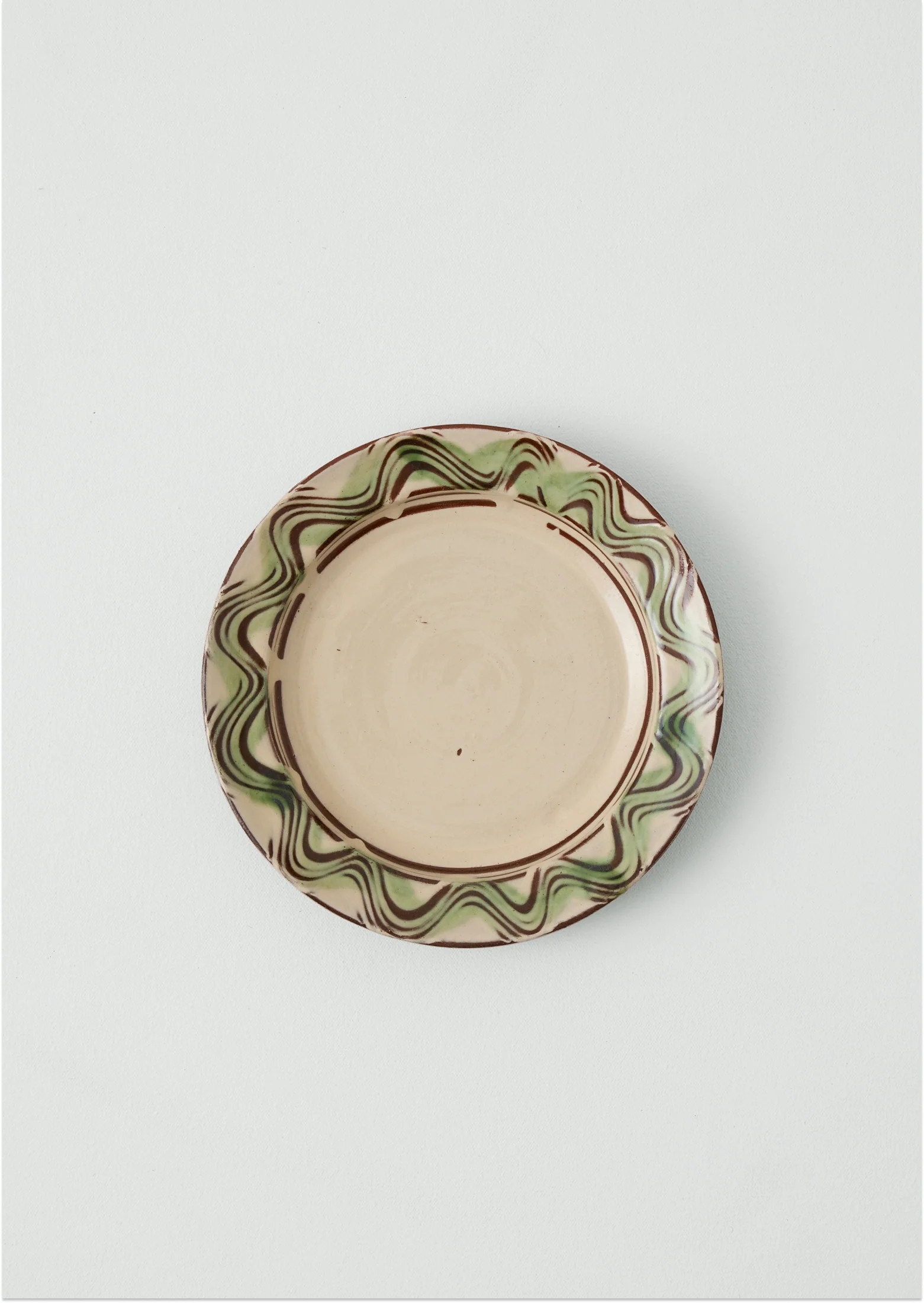Matt Grimmitt Slipware Plate | Cream/Terracotta