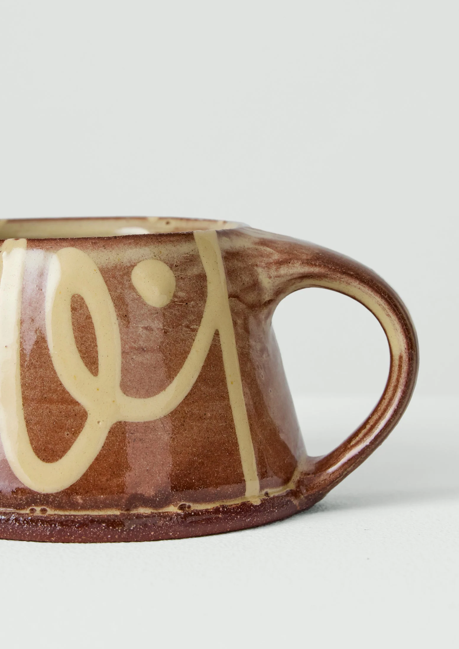 Mollie Milton Slipware Mug | Terracotta/Cream - Image 2