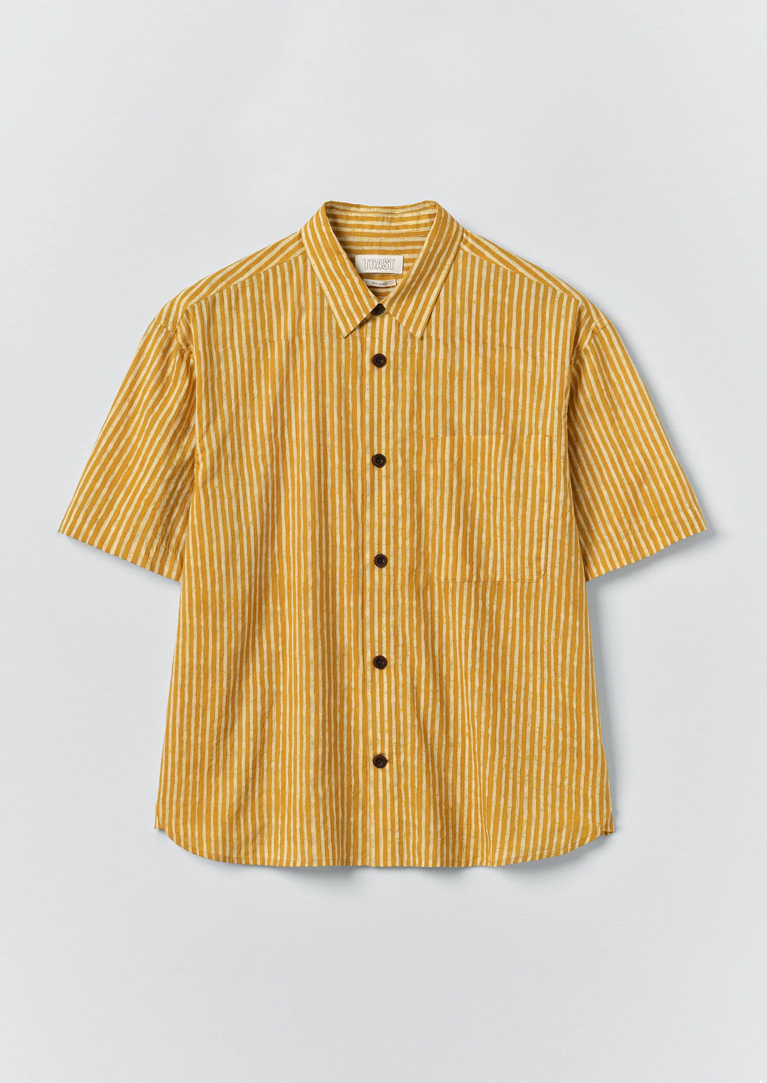 Natural Dye Stripe Cotton Shirt | Turmeric