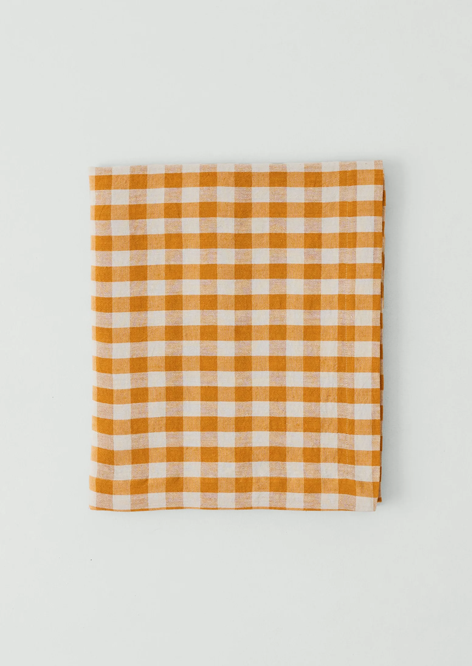 Orchard Check Linen Cotton Tablecloth | Mist/Cider