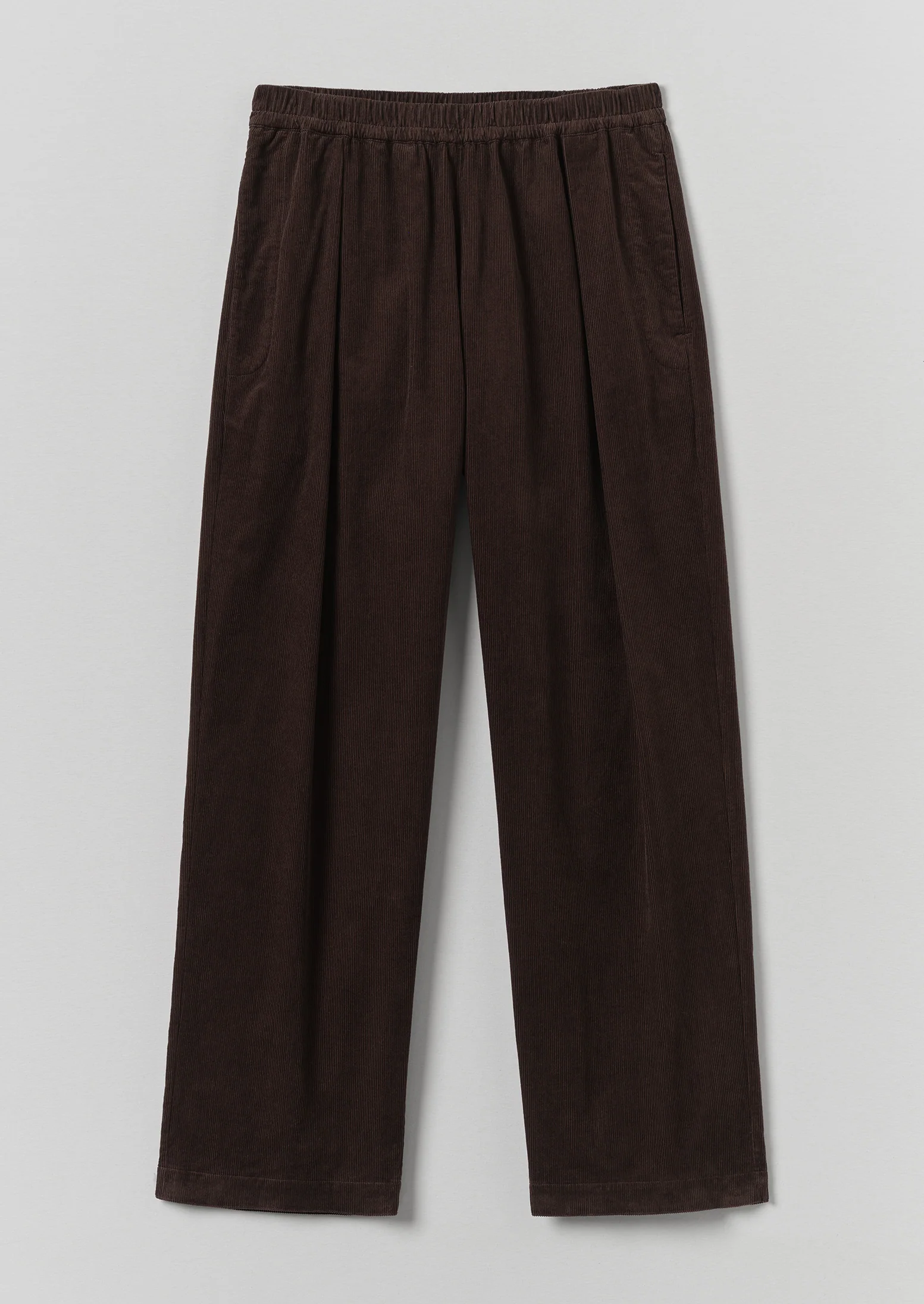 Organic Cord Lounge Trousers | Bitter Chocolate