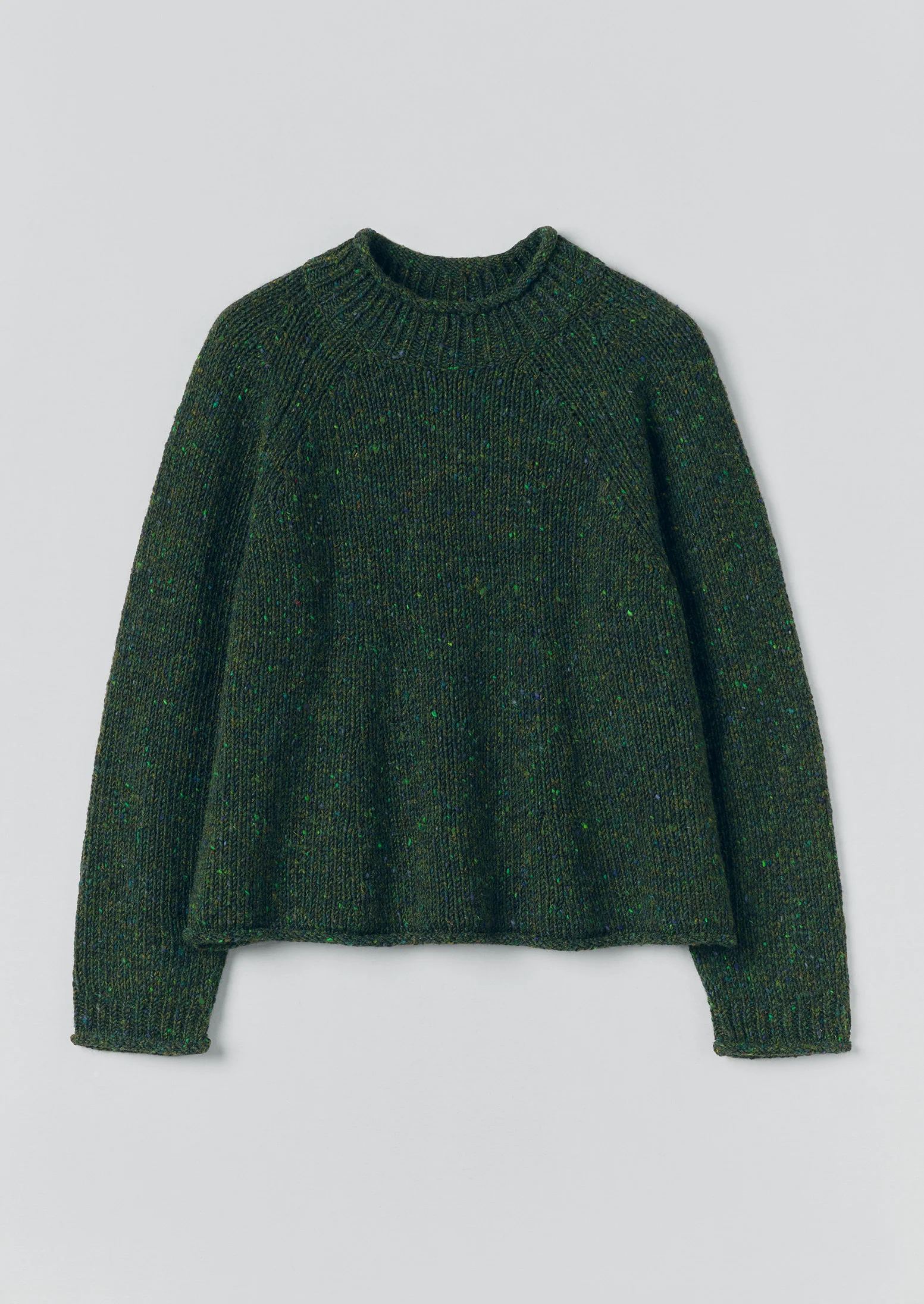 Orla Donegal Wool Sweater | Emerald