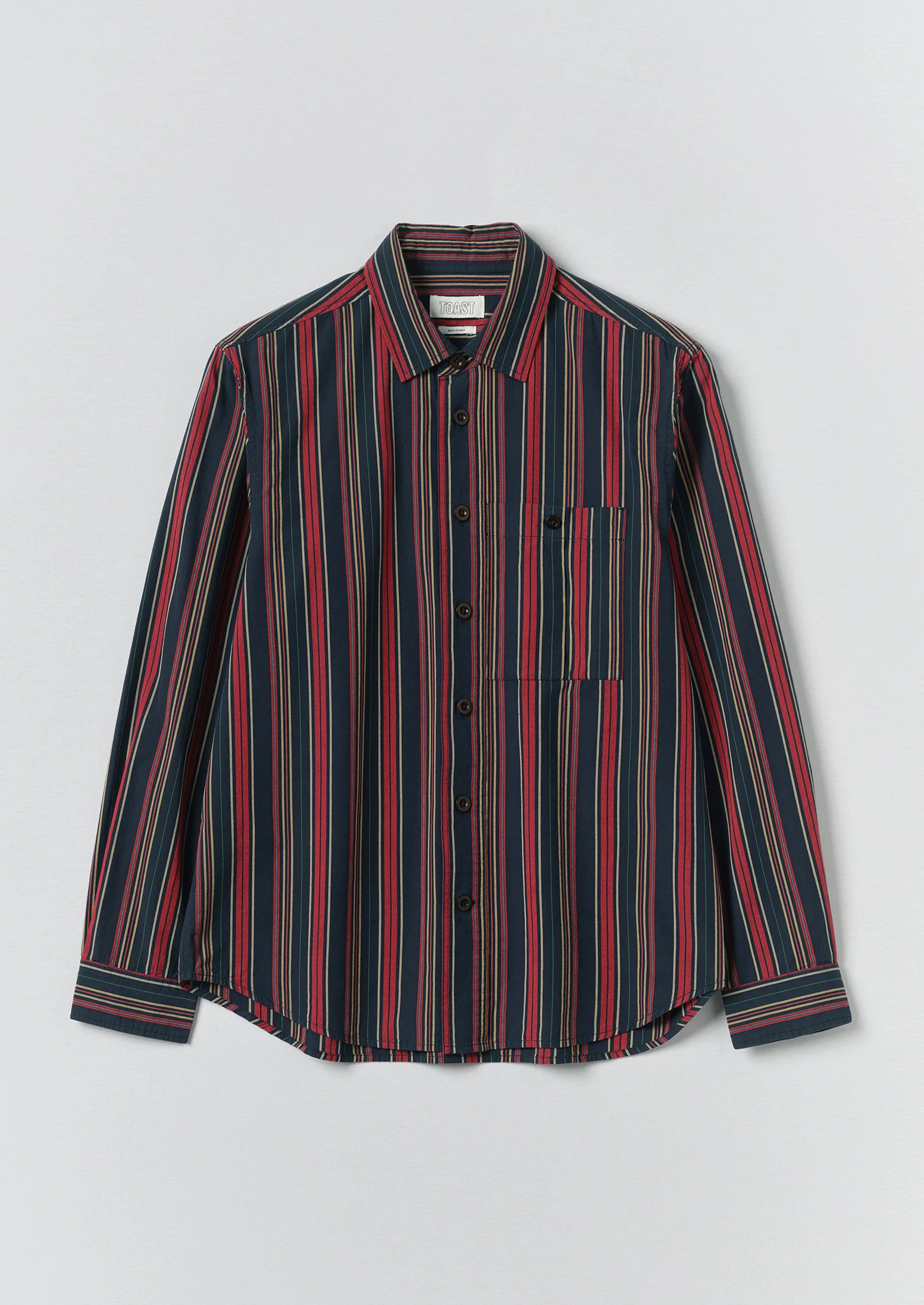 Pantry Stripe Cotton Shirt | Provencal Blue