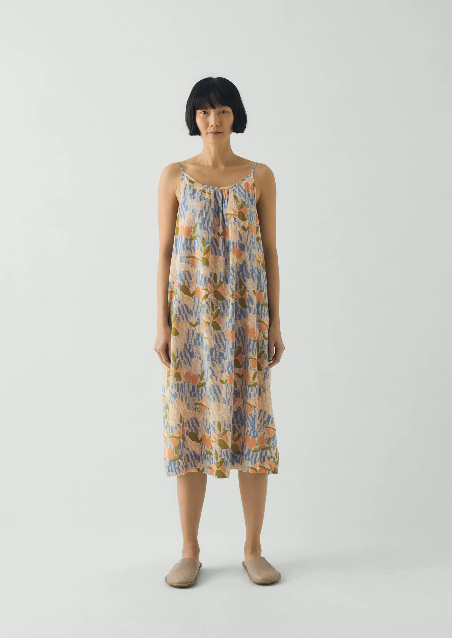 Picnic Print Cotton Nightdress | Ecru/Multi - Image 2