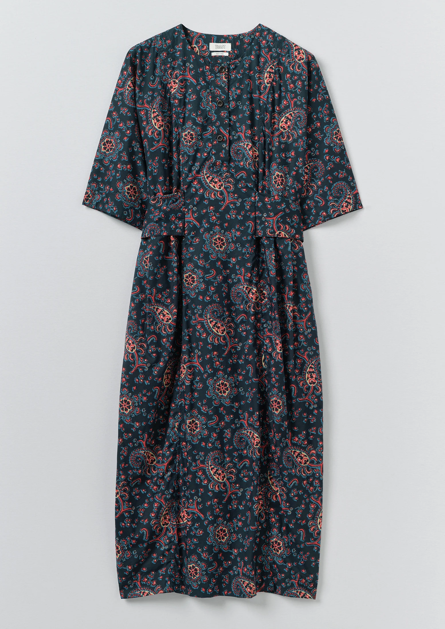 Provencal Paisley Print Cotton Poplin Dress | Provencal Blue