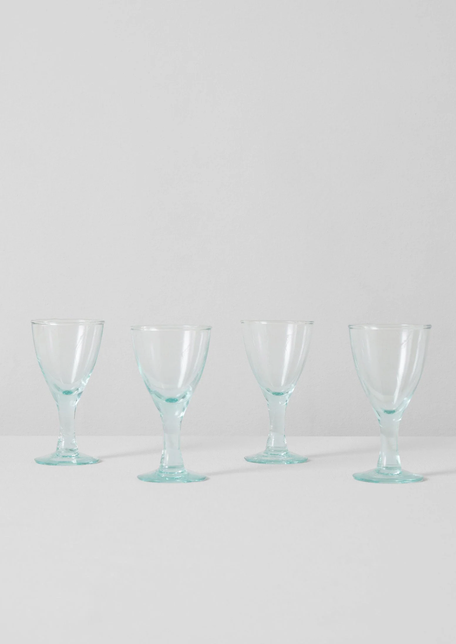 Recycled Bolivian Wine Glasses Set | Clear