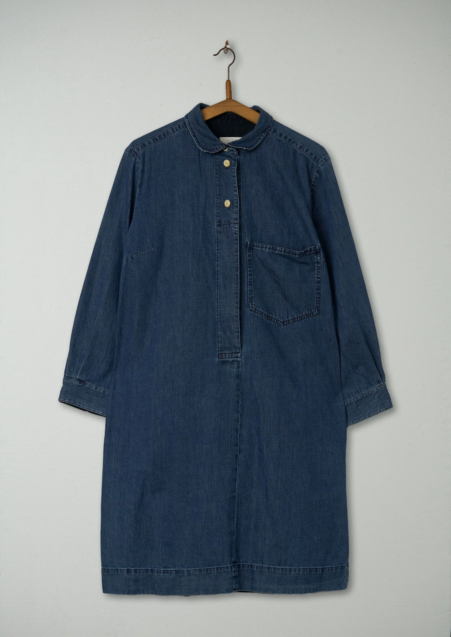 Reworn Denim Shirt Dress Size 6 (1694) | Indigo