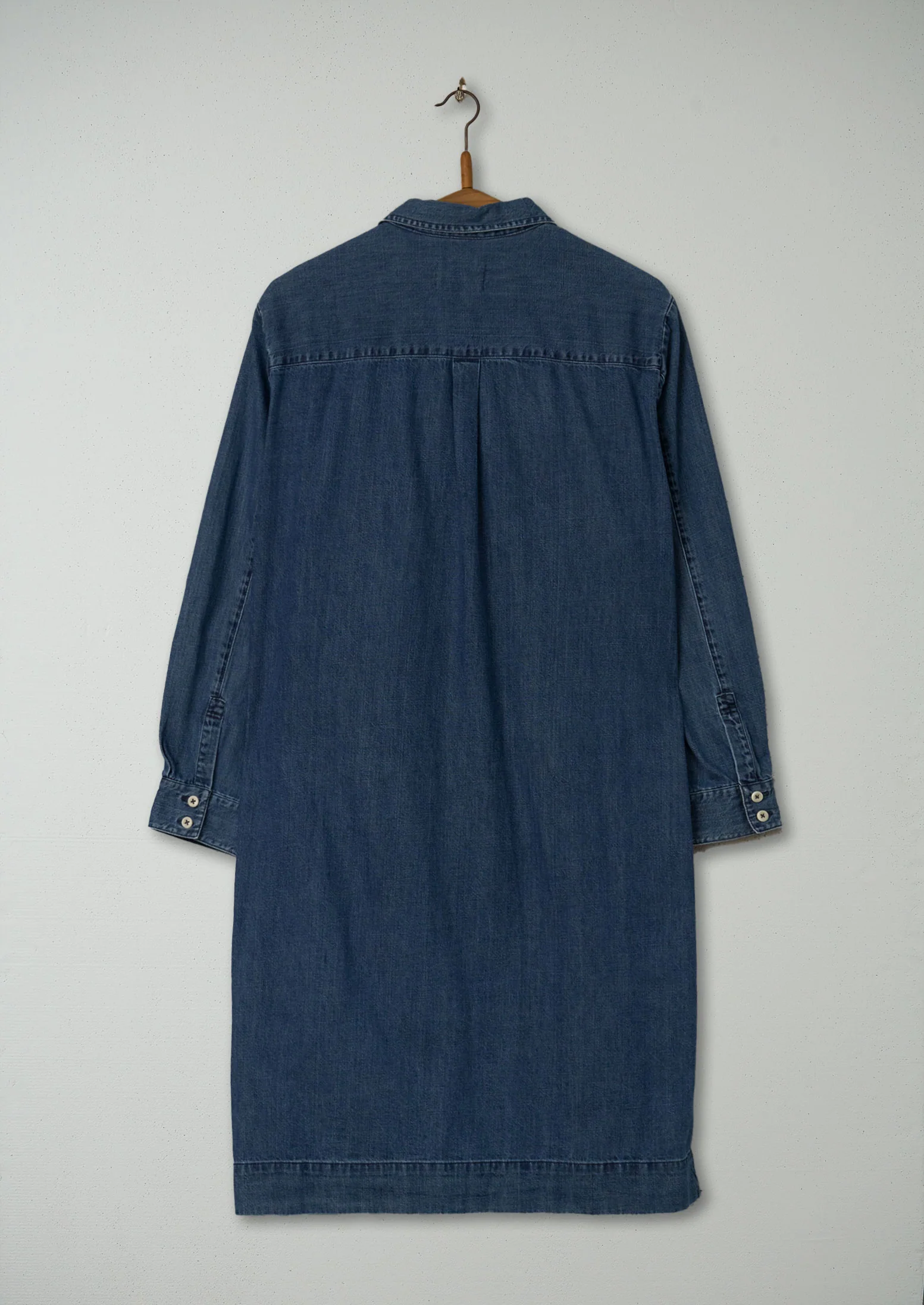 Reworn Denim Shirt Dress Size 6 (1694) | Indigo - Image 2