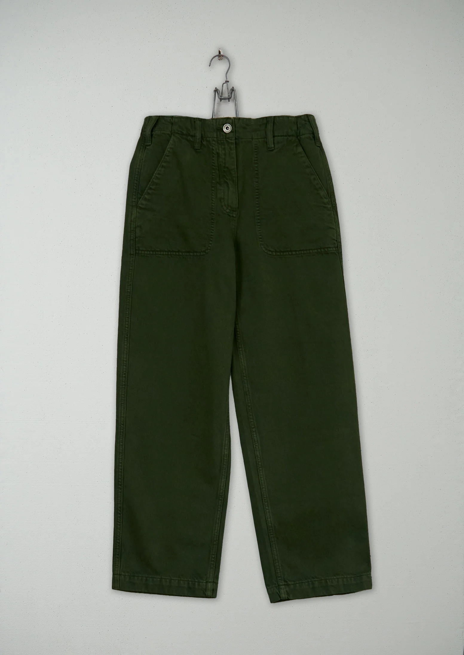 Reworn Garment Dyed Jeans Size 6 (1241) | Moss Green