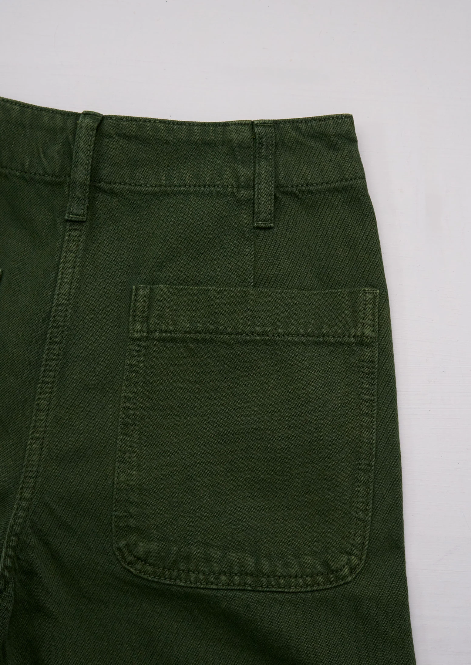 Reworn Garment Dyed Jeans Size 6 (1241) | Moss Green - Image 2