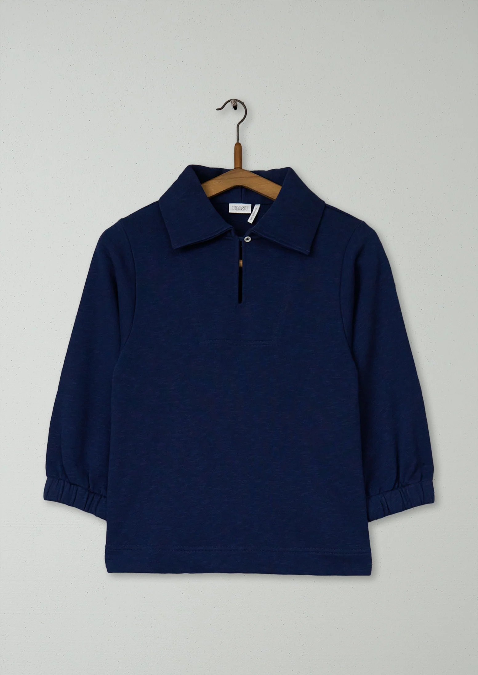 Reworn Loop Back Cotton Sweatshirt Size XXS (104) | Navy