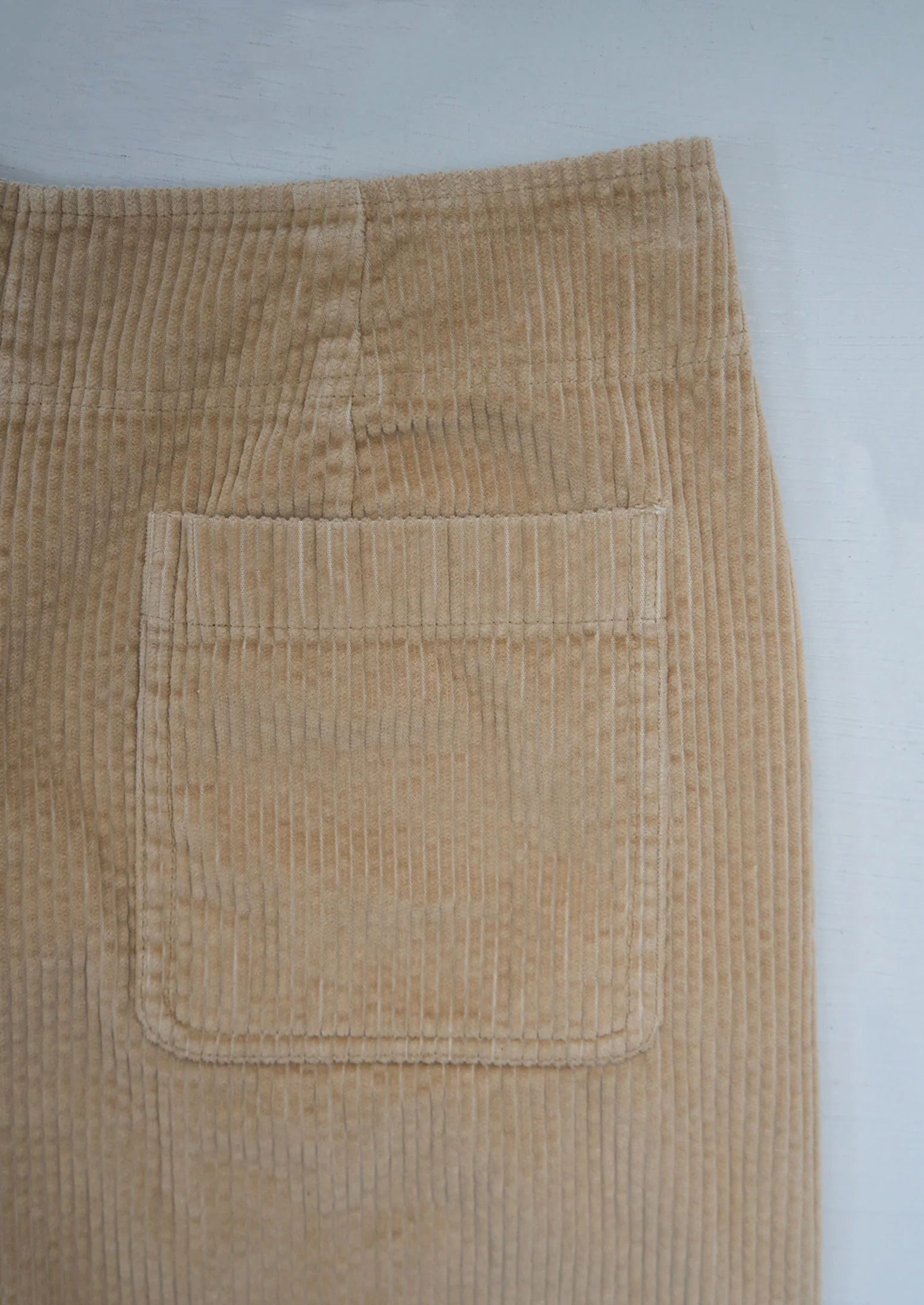 Reworn Organic Cord Culottes Size 14 (1059) | Blonde - Image 2