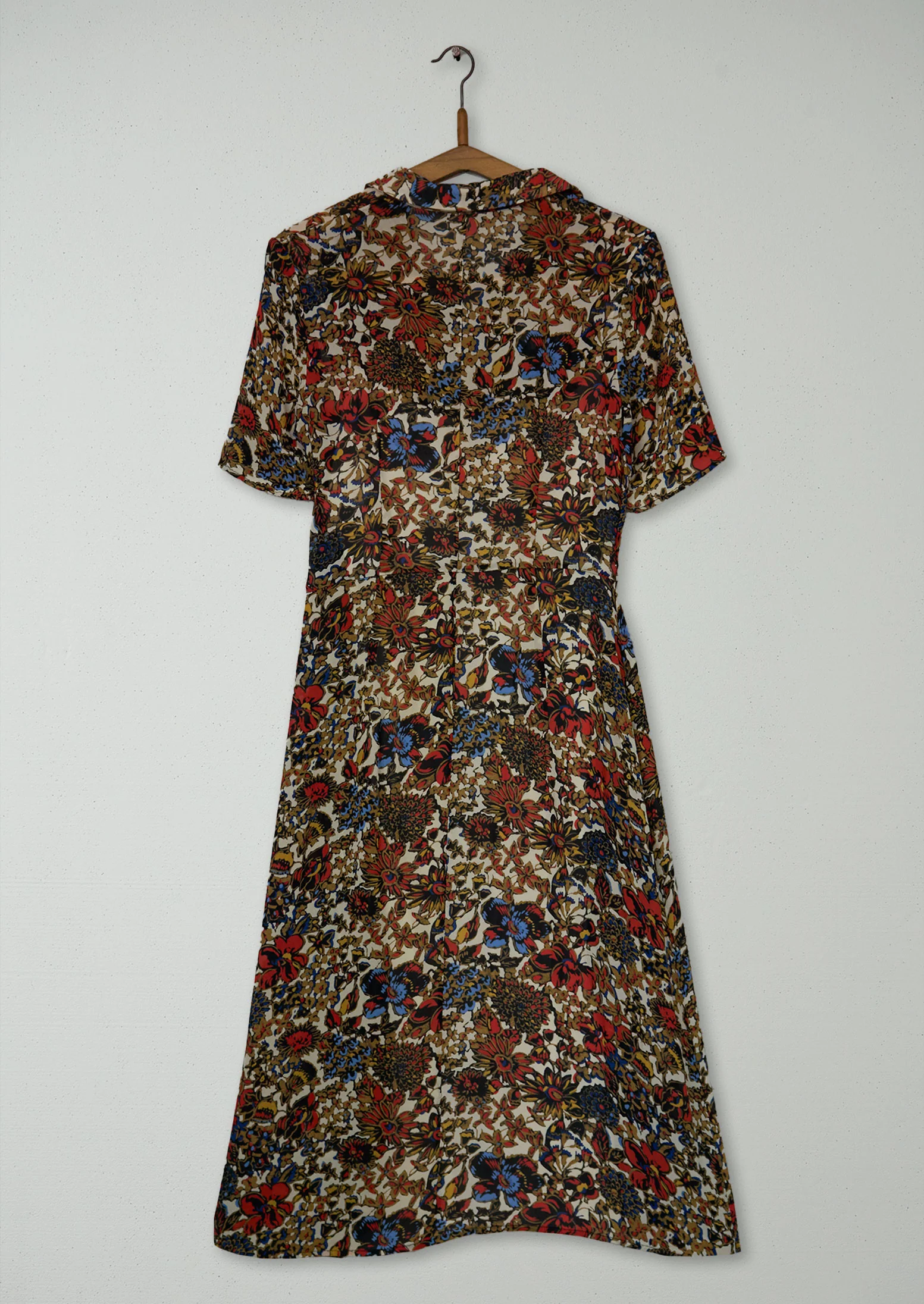 Reworn Printed Shirt Dress Size 12 (1735) | Multi - Image 2