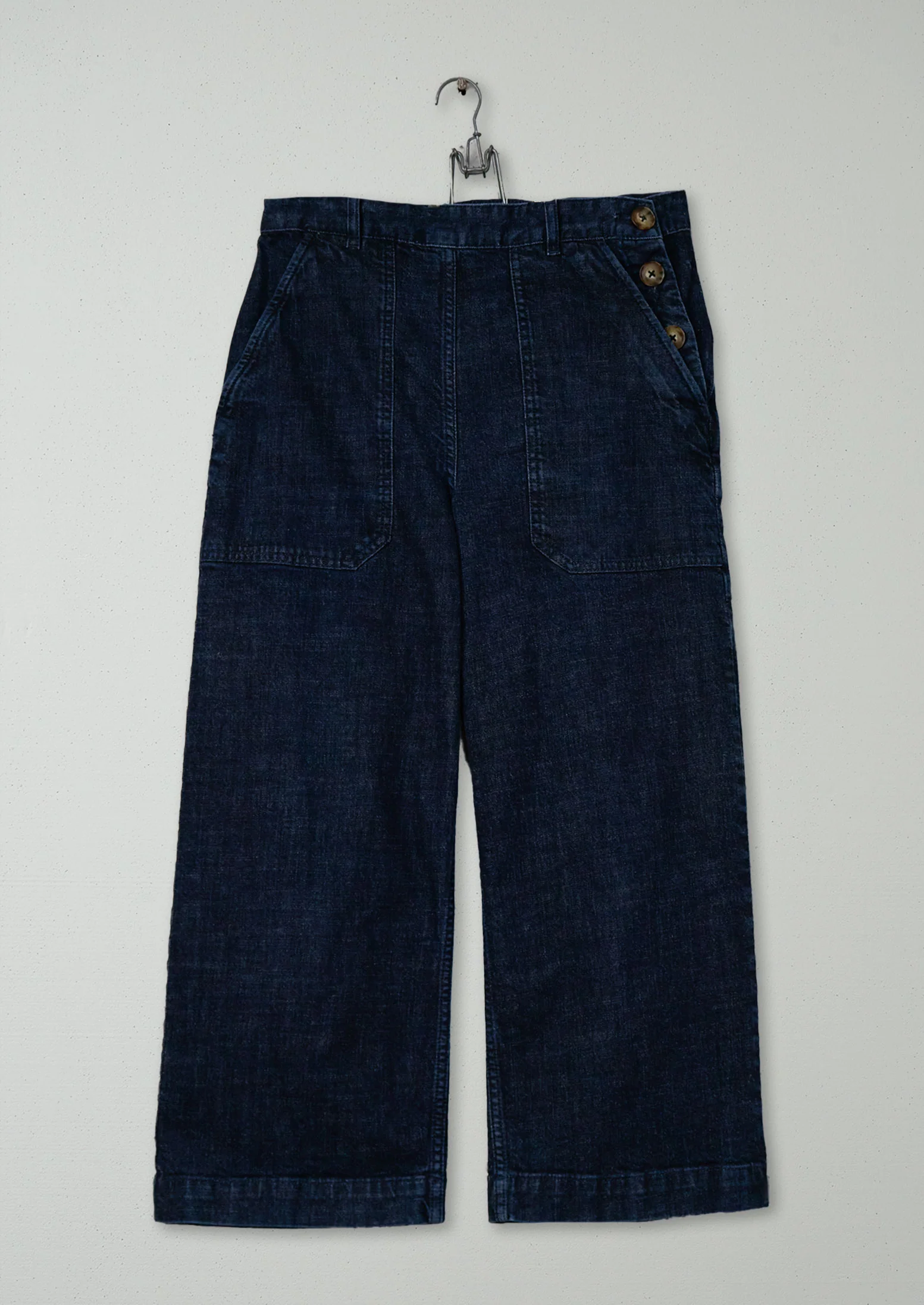 Reworn Pull On Trousers Size 8 (1157) | Moss Green