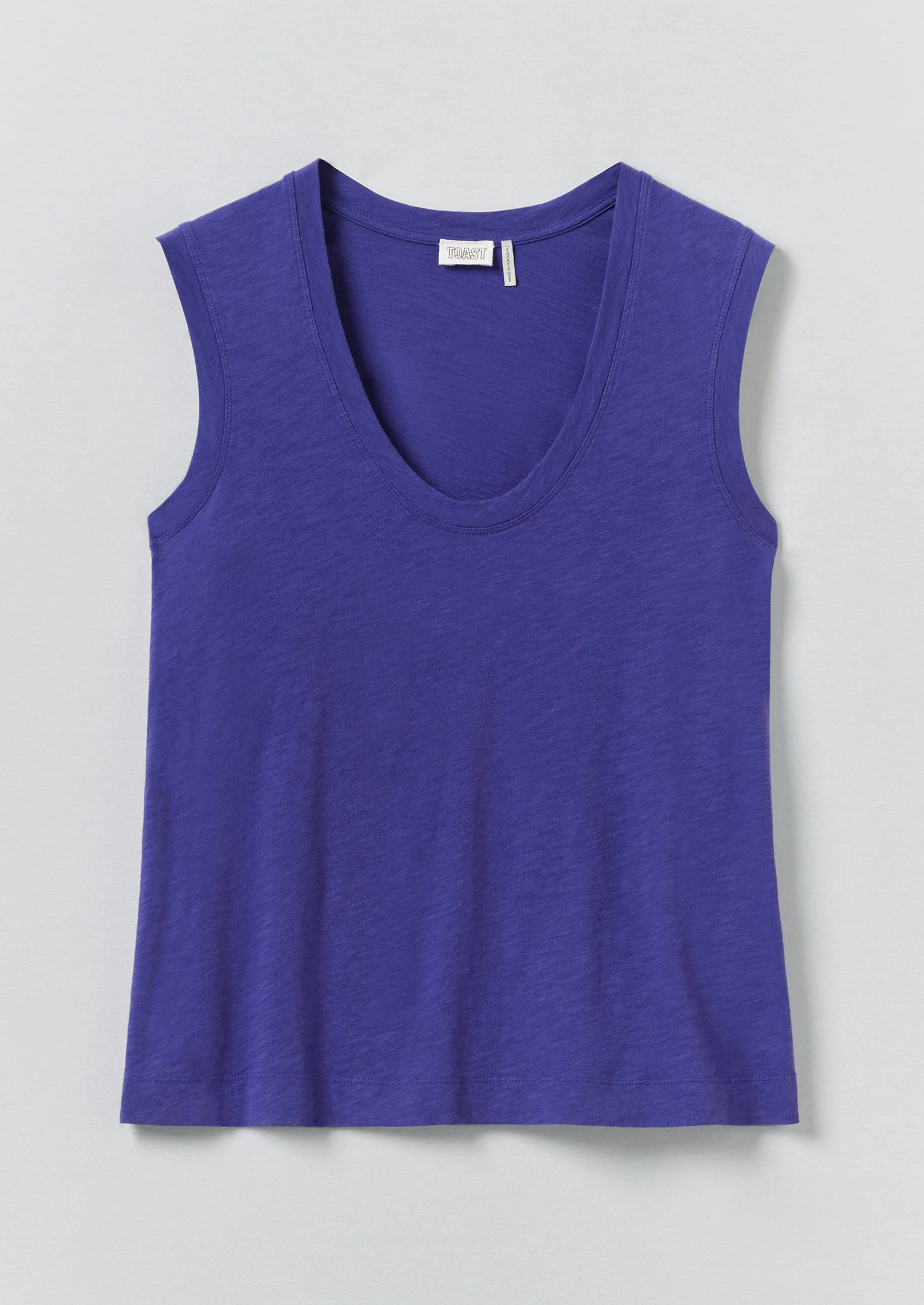 Cotton Sleeveless Tee | Cobalt