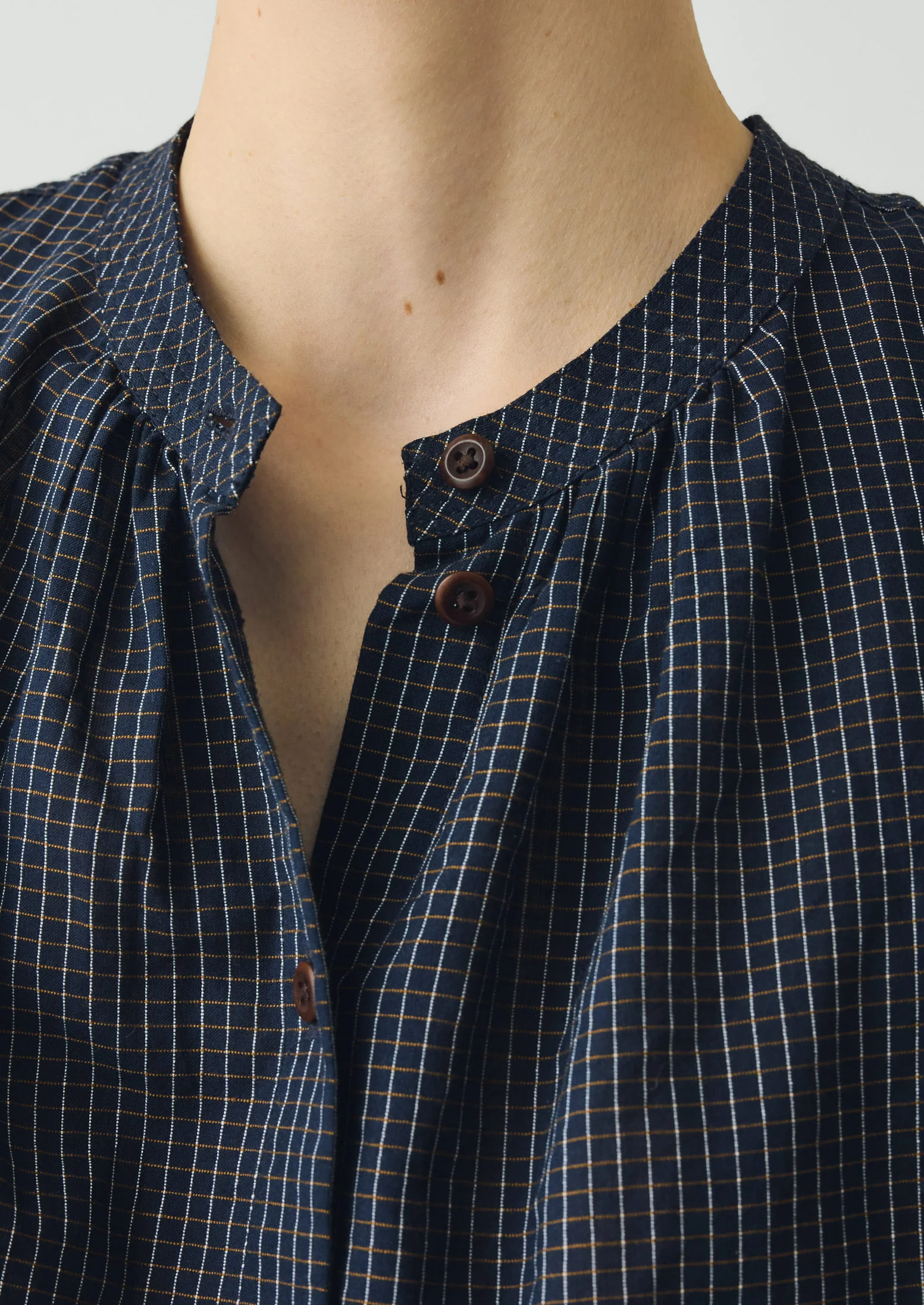 Slubby Check Short Sleeve Shirt | Ink - Image 4