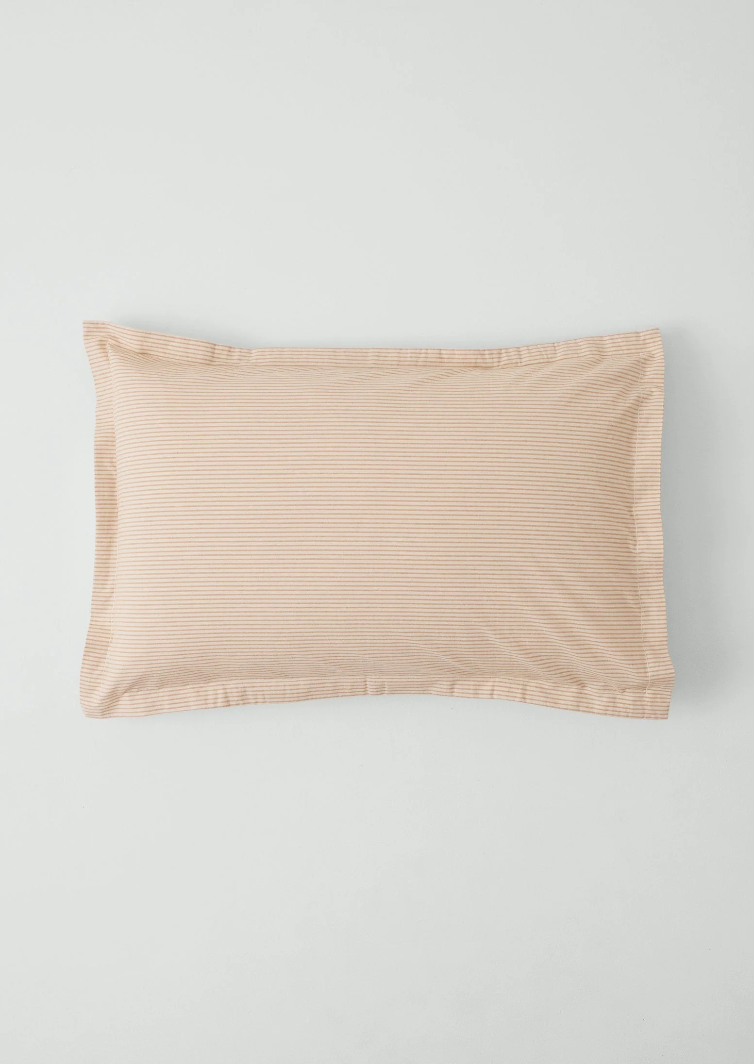 Soft Stripe Cotton Oxford Pillowcase Set | Clay/Ecru