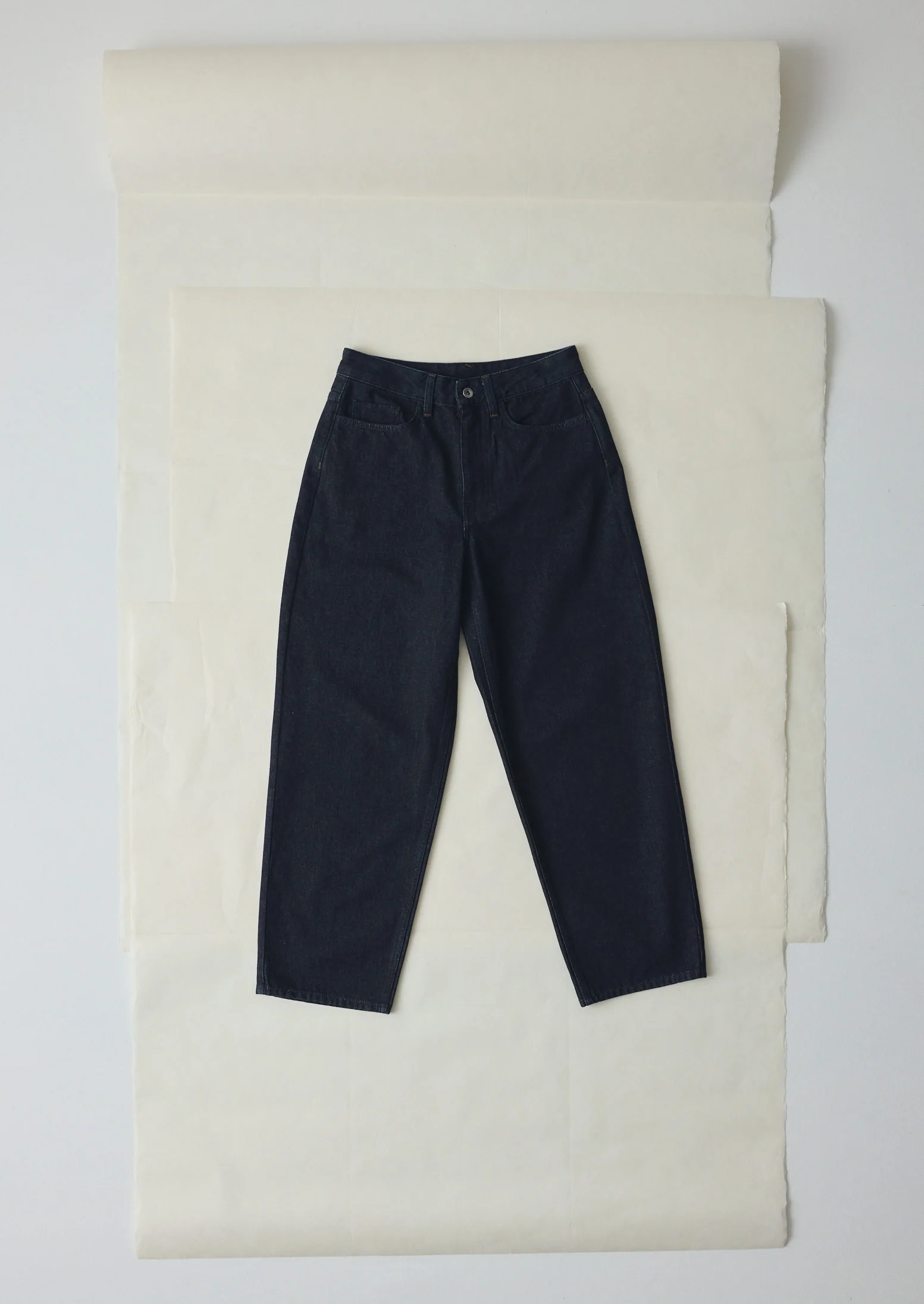 Indigo Denim Tapered Trousers | Indigo