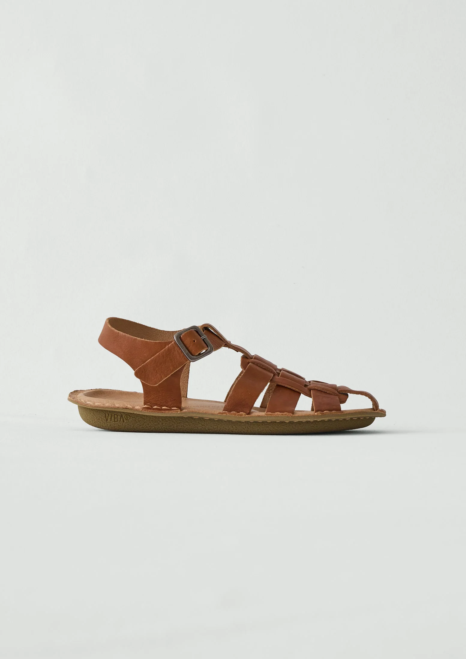Vibae Leather Fisherman Buckle Sandals | Tan - Image 2