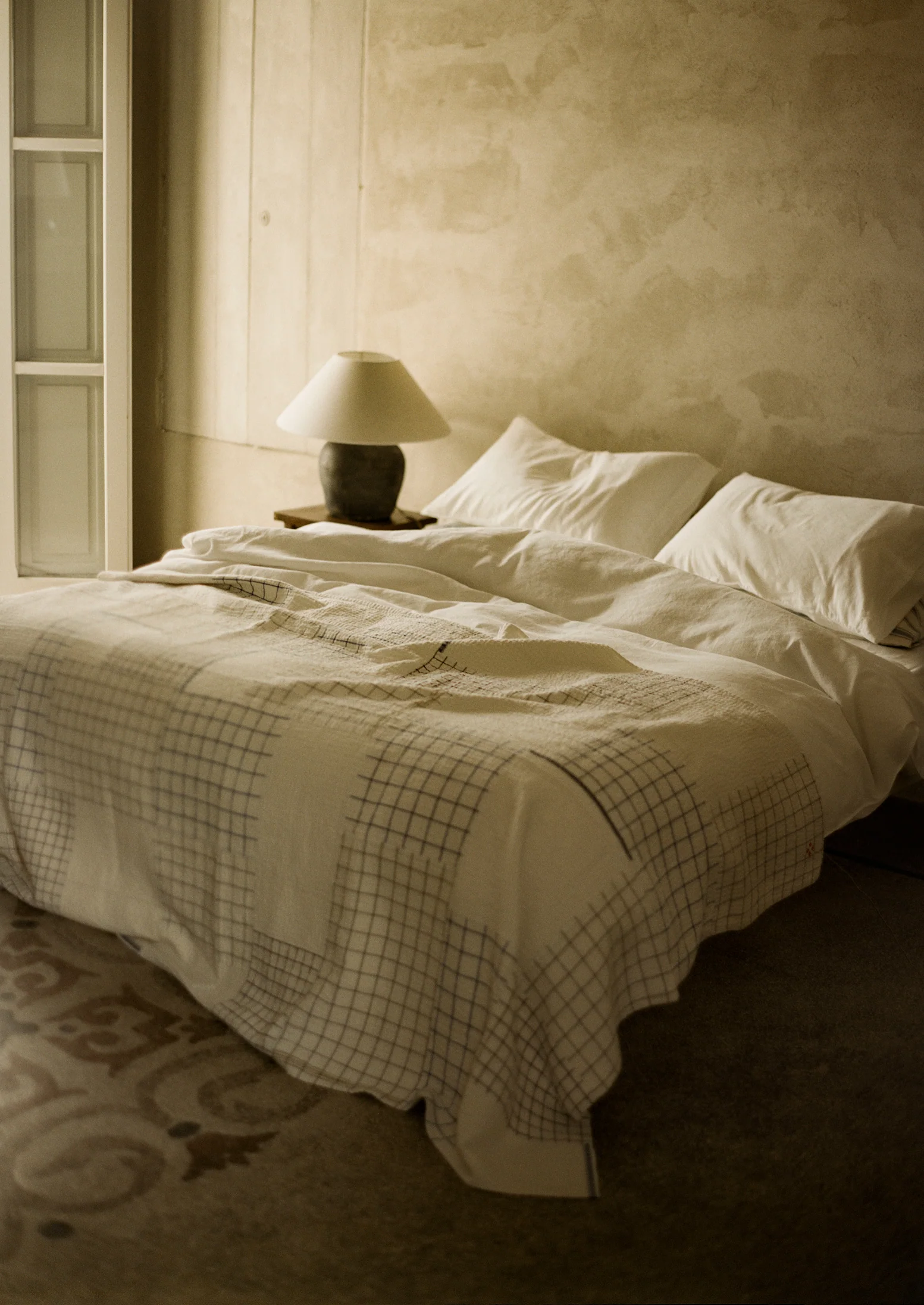 Washed Linen Cotton Duvet Cover | Ecru - Image 5