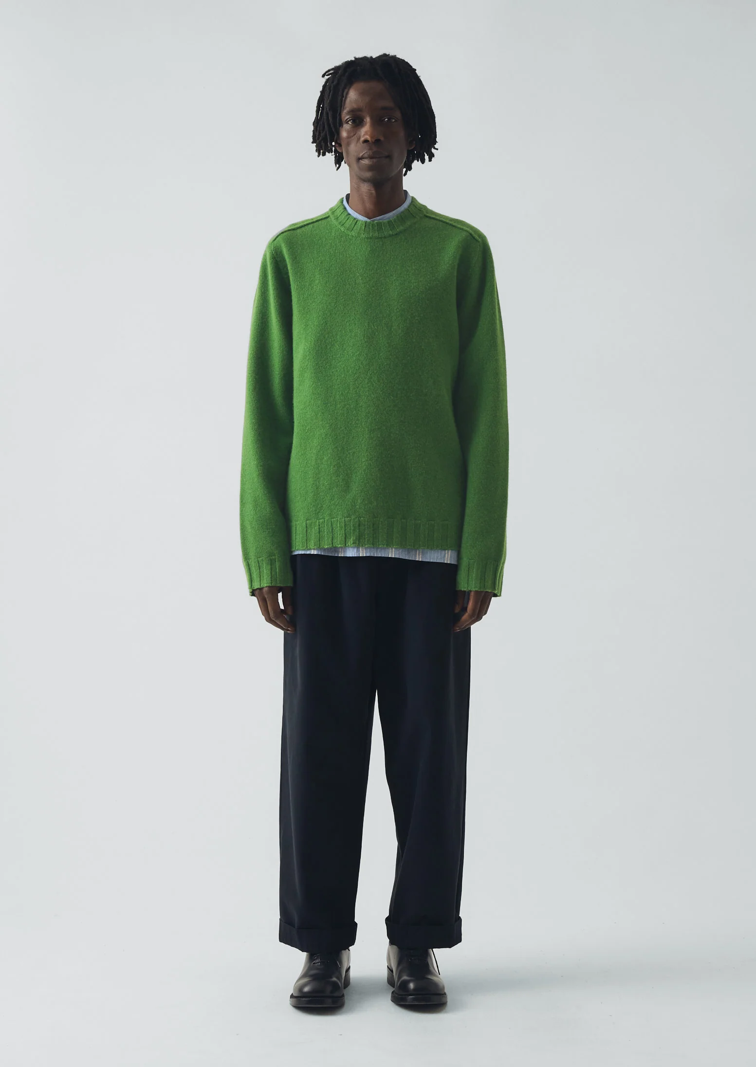 Wool Cashmere Sweater | Mineral Green - Image 2